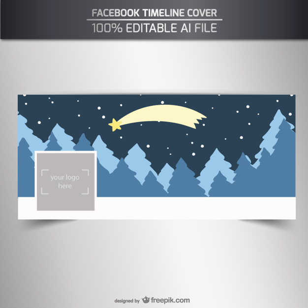 626x626 Christmas Facebook Cover With The Star Of Bethlehem Vector