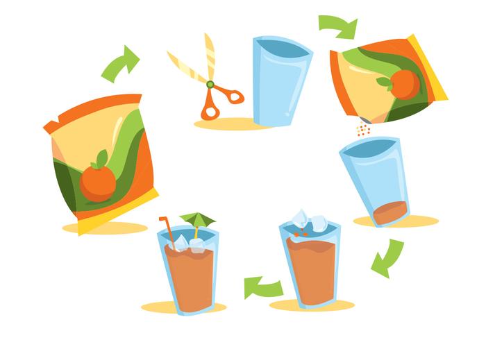 700x490 Juice Mix Beverage Vector Set