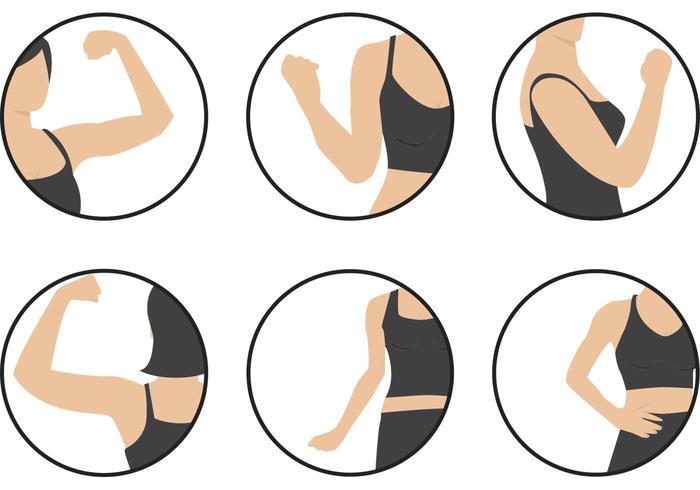 700x490 Women Biceps Vectors Icons
