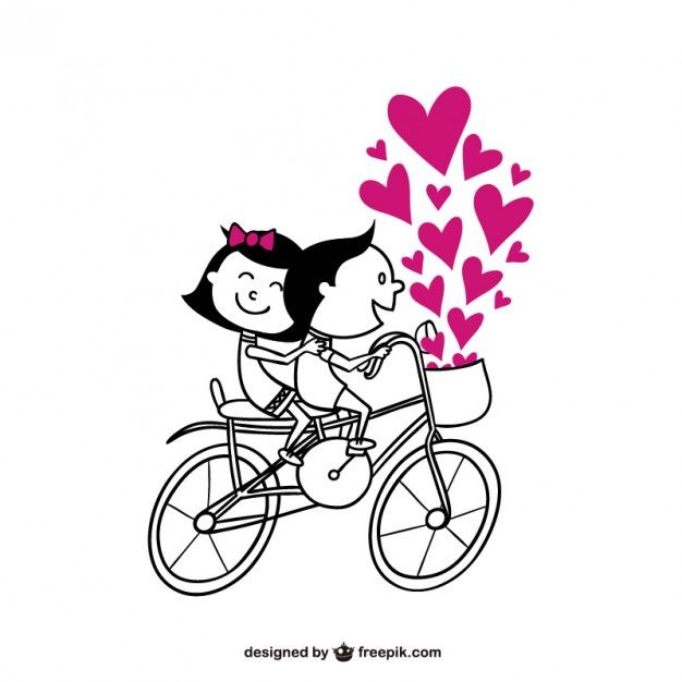 626x626 Pareja En Bicicleta Vector Gratis Estaciones