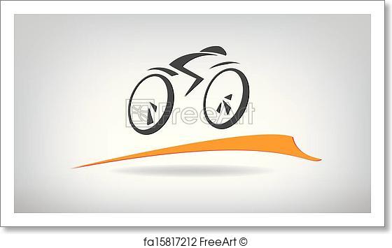 560x355 Free Art Print Of Stylized Bicycle, Vector Illustration Freeart