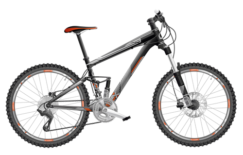 500x319 Mountain Bike Vector Design 02 Free Download