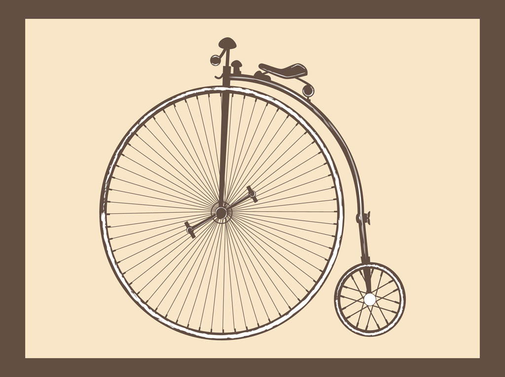 1024x765 Antique Bike Vector Vector Art Amp Graphics