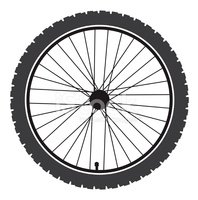 198x200 Vector Illustration Of Gray Bicycle Wheel Stock Vectors