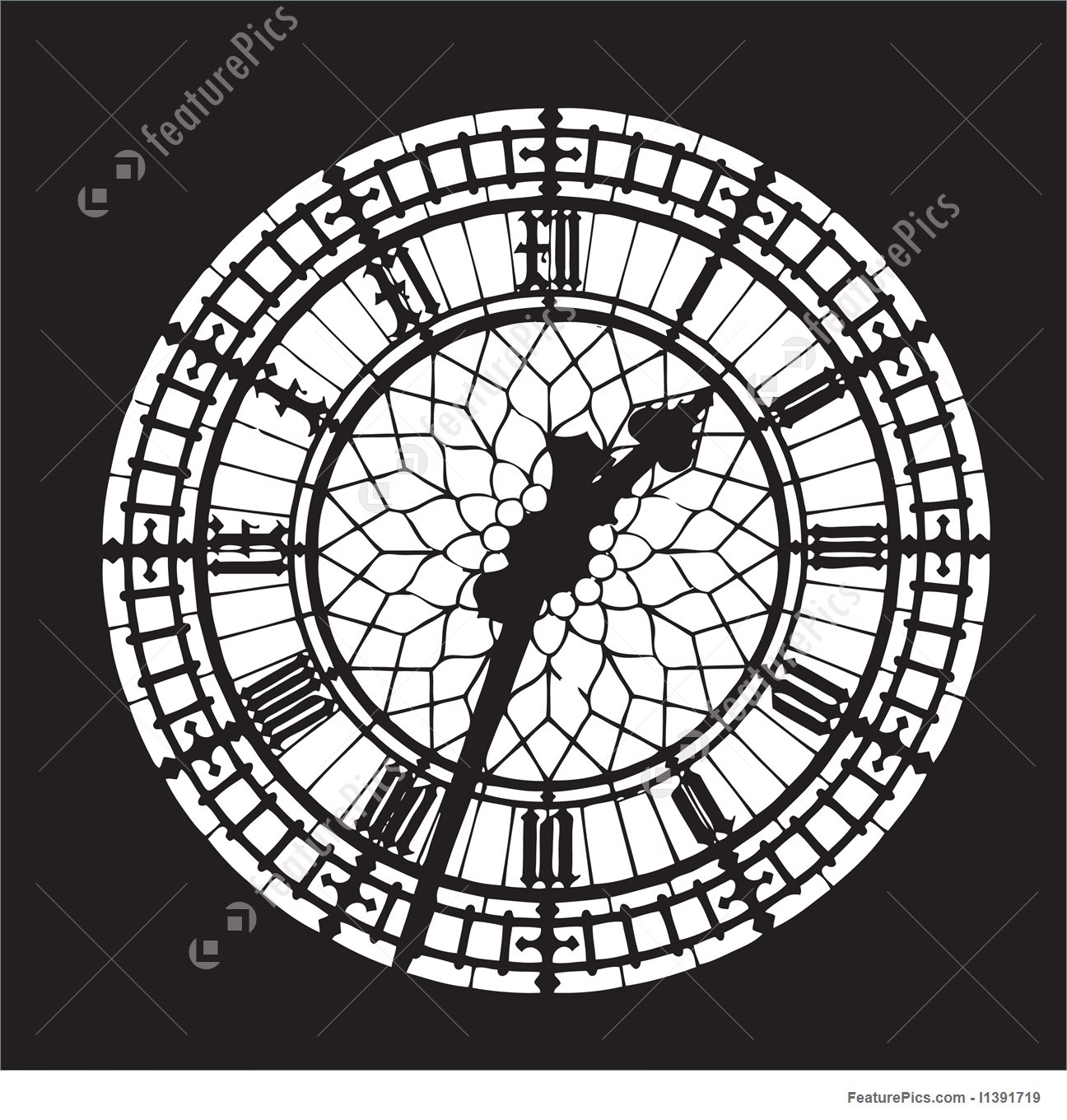 1296x1360 Big Ben Vector