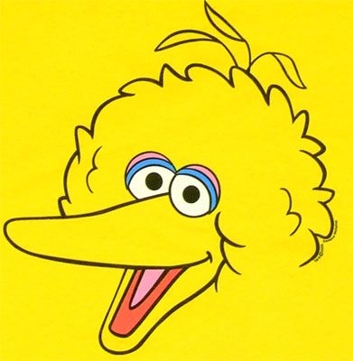 391x400 Big Bird Face Clip Art