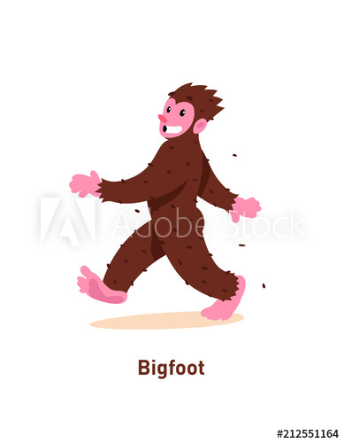 389x500 An Illustration Of A Cartoon Nice Bigfoot. Vector Illustration