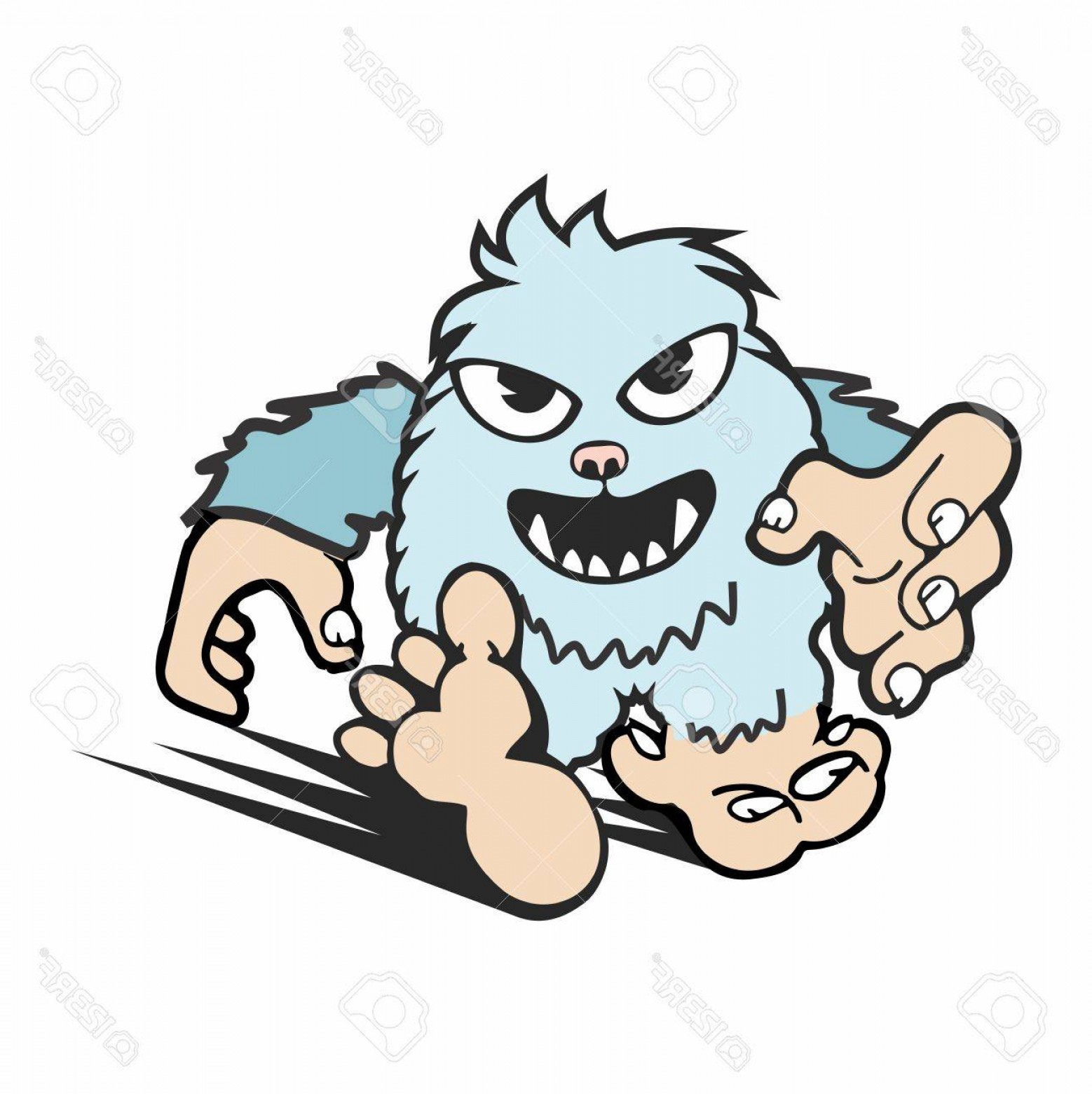 1558x1560 Photostock Vector Vector Creative Cartoon Bigfoot Yeti Mascot