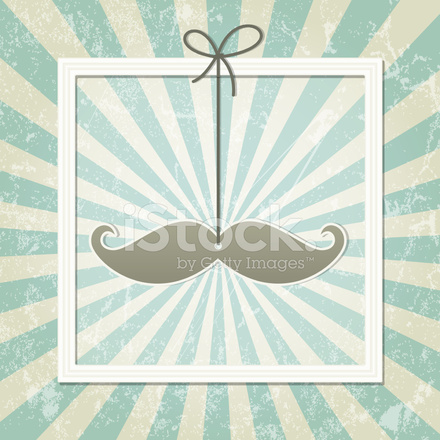 440x440 Fondo Retro Bigote Stock Vector
