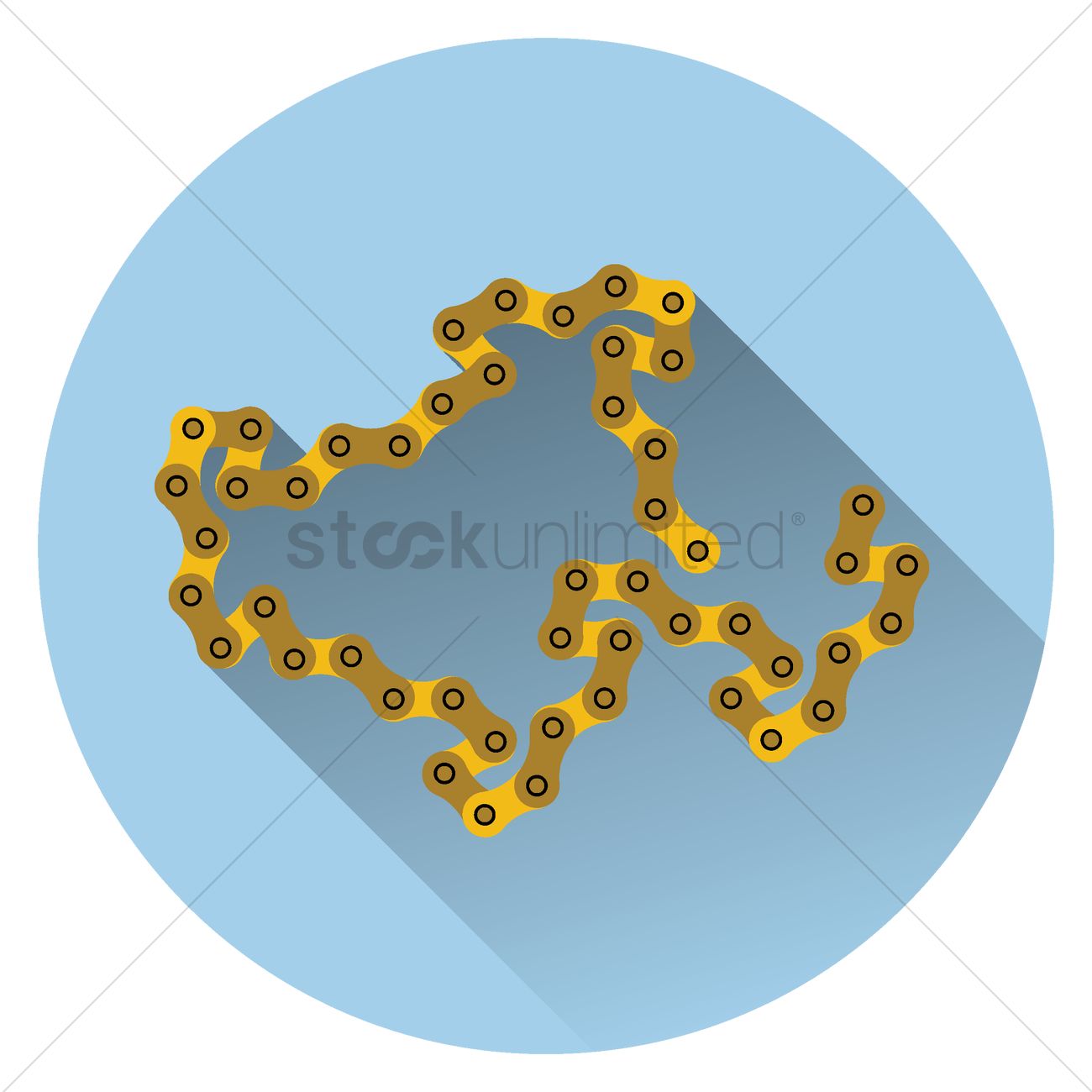 1300x1300 Bike Chain Vector Image