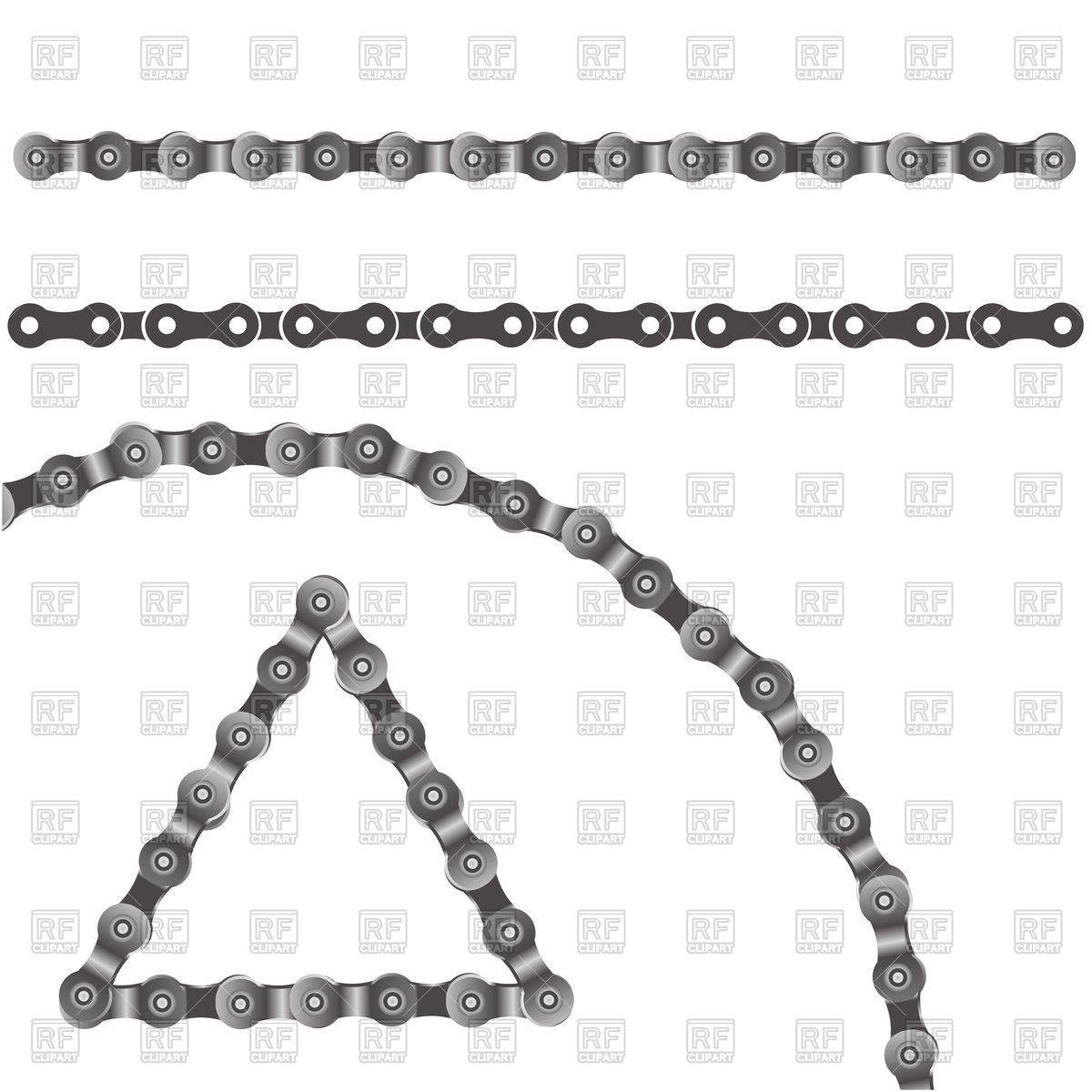 1200x1200 Colorful Illustration With Bicycle Chain On A White Background For