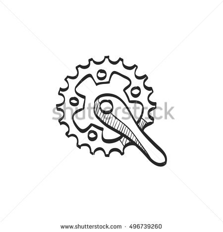 450x470 Collection Of Bike Crank Drawing High Quality, Free Cliparts