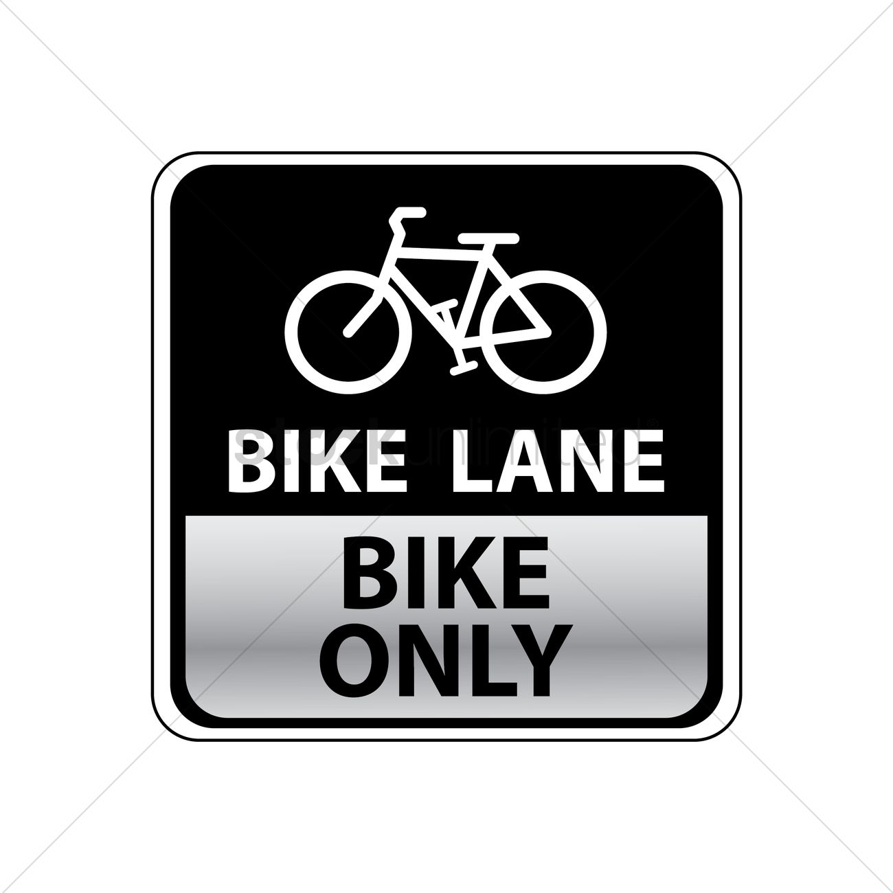 1300x1300 Bike Lane Road Sign Vector Image