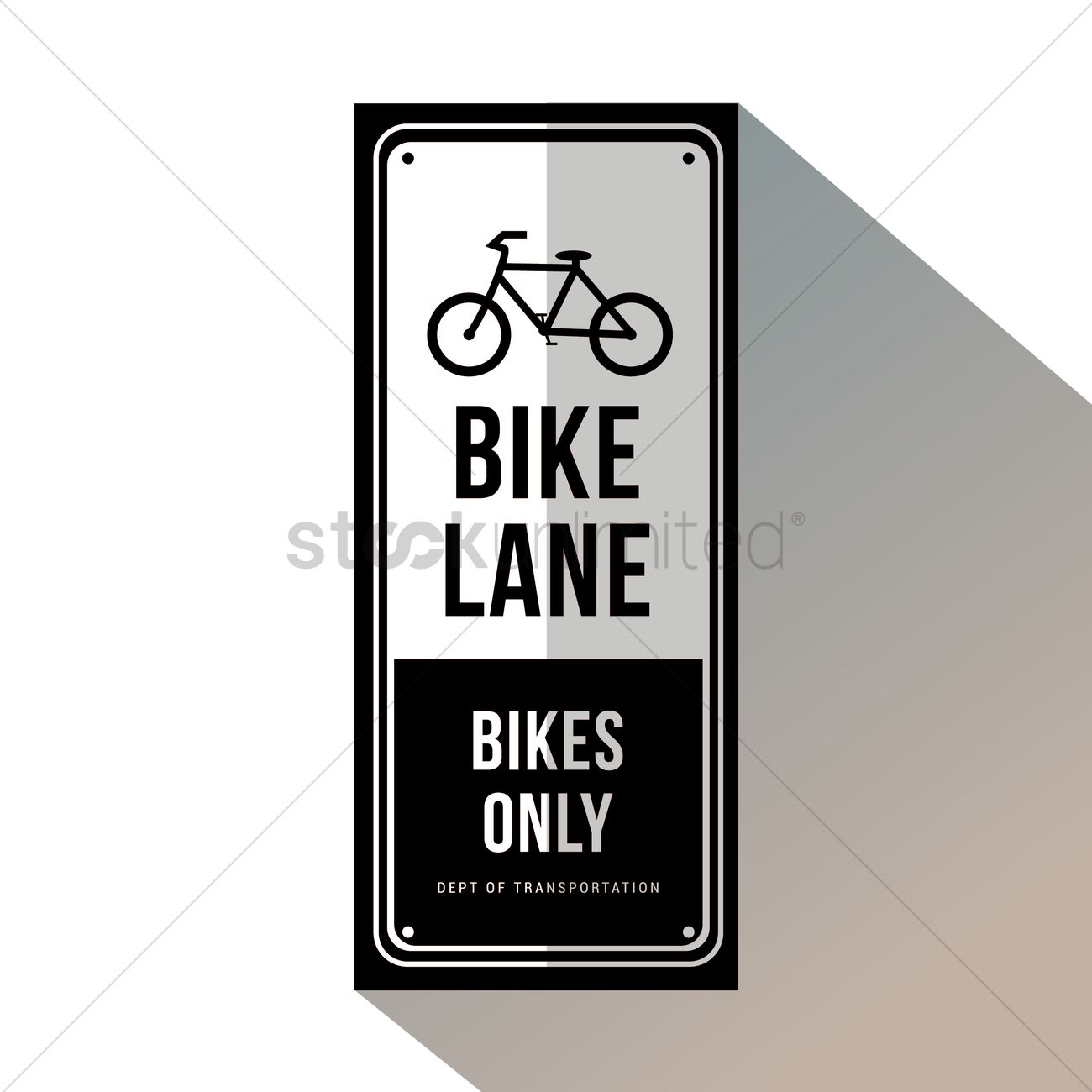 1300x1300 Bike Lane Sign Vector Image