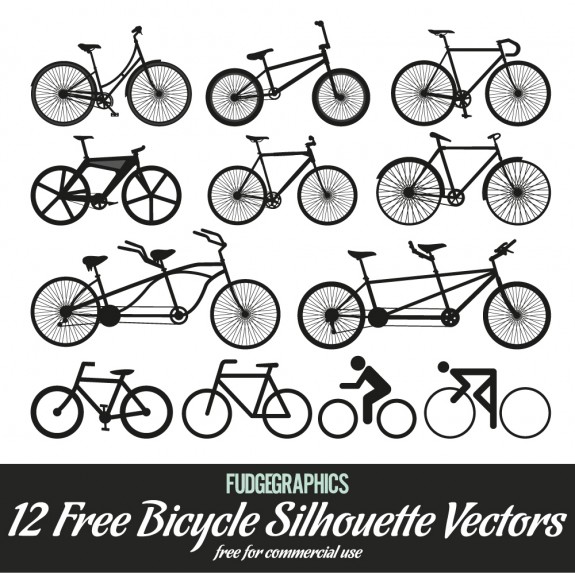 575x573 Vector Bicycle Parts Free Bicycle Silhouette Vectors Banner
