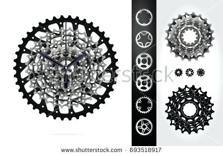 450x315 Sprocket Design Bicycle Sprocket With Pedal Vector Illustration