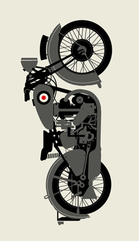487x840 Motorbike Vector Art, Awesome And Off He Goes