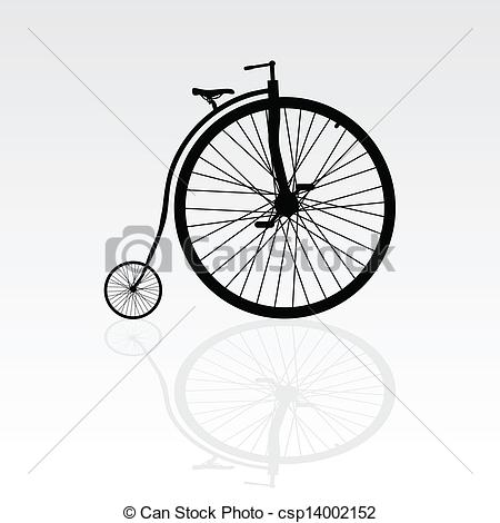 450x470 Old Bike Vector Illustration.