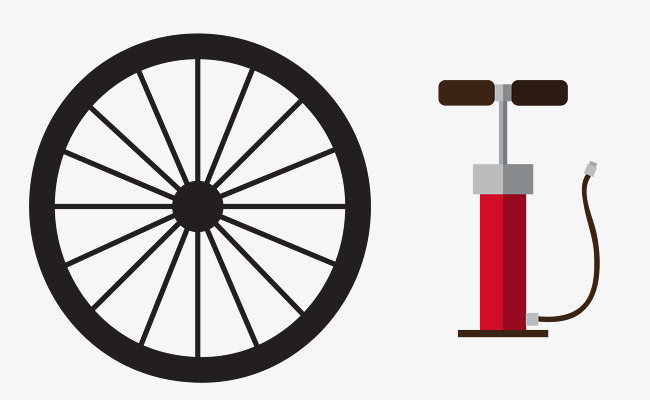 650x400 Bicycle Tire Pump And Vector, Vector, Black, Bicycle Tire Png And
