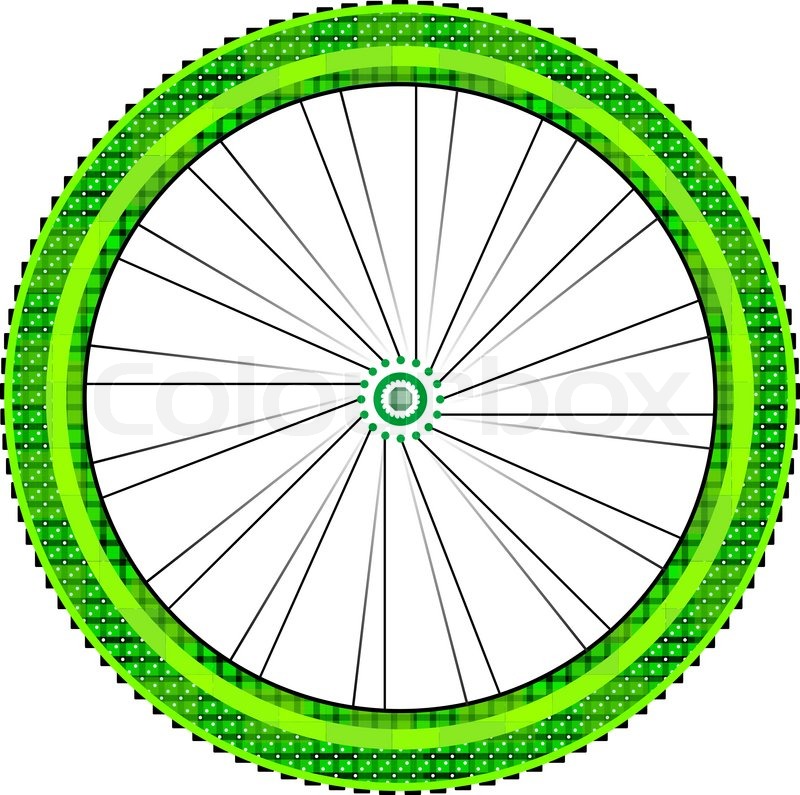 800x795 Bike Wheel With Tire And Spokes Isolated On White Background