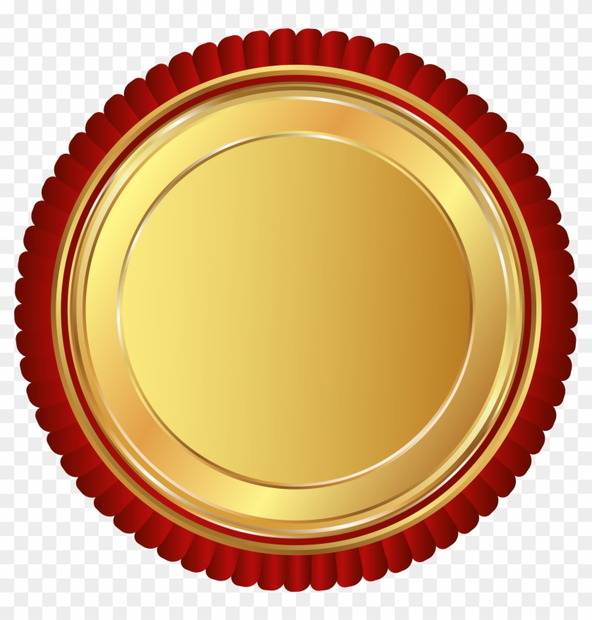 840x879 Gold Red Seal Badge Png Clip Art Image