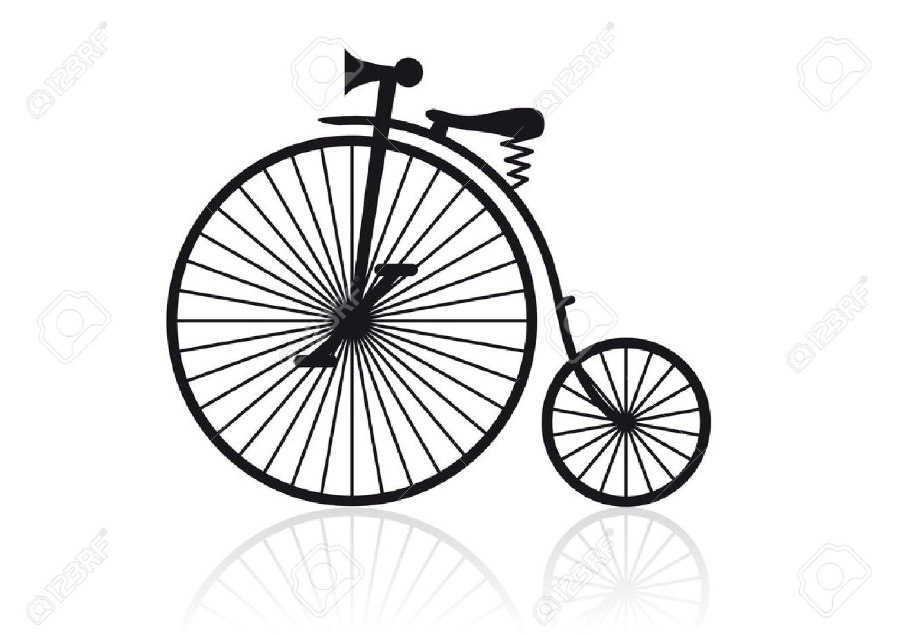 1300x920 High Wheel Bicycle Clipart