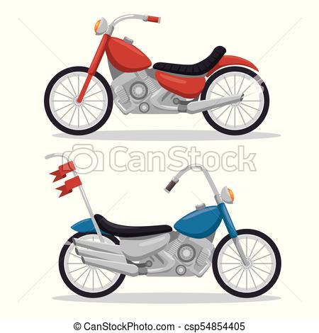 450x470 Classic Vintage Motorcycle Biker Culture Vector Illustration