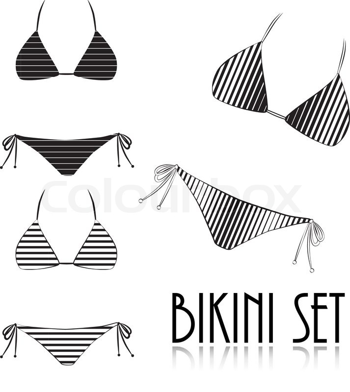 713x800 Bikini Set Isolated On White Background Stock Vector Colourbox