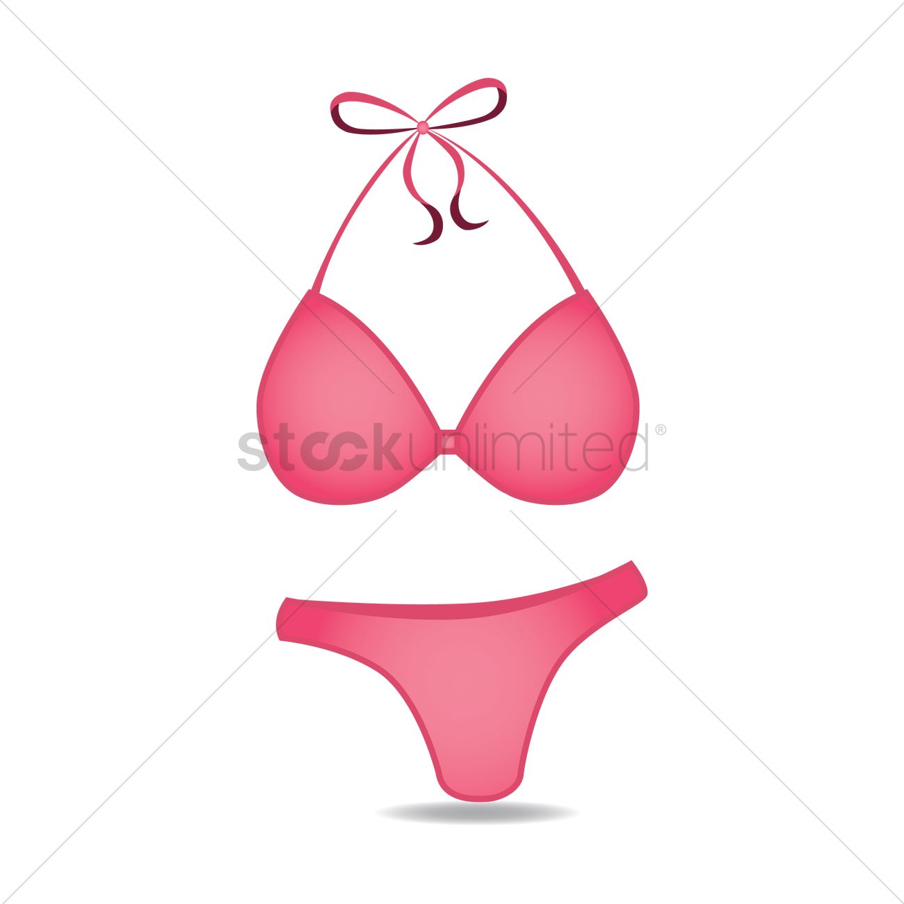 1300x1300 Pink Bikini Vector Image