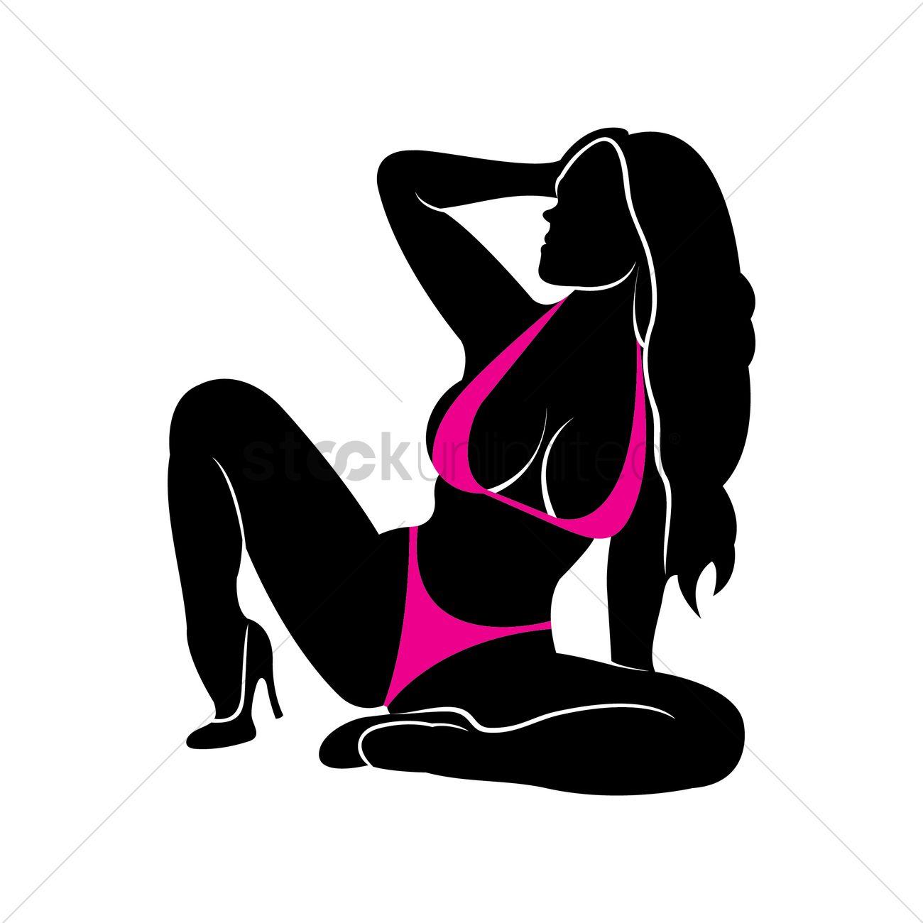 1300x1300 Woman In Bikini Vector Image