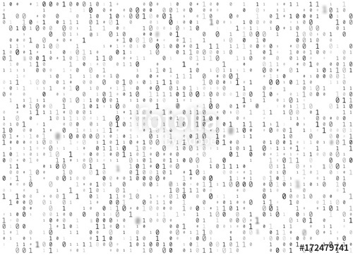 500x361 Vector Binary Code White Seamless Background. Big Data And