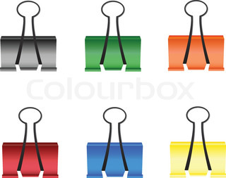 320x253 Binder Clips Stock Vector Colourbox