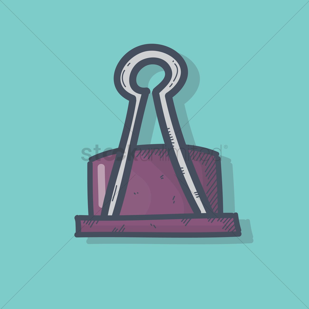 1300x1300 Free Binder Clip Vector Image