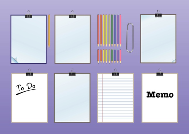 646x456 Note Board With Binder Clip Vector Free Download