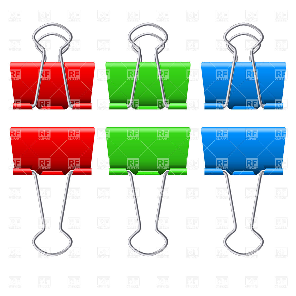 1200x1200 Set Of Binder Clips Vector Image Vector Artwork Of Objects