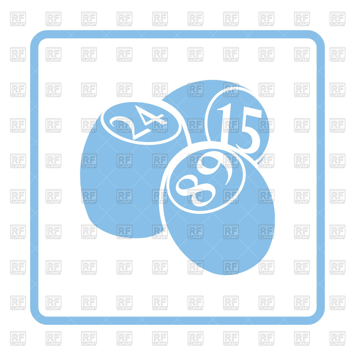 1200x1200 Blue Frame Design Of Bingo Kegs Icon Vector Image Vector Artwork