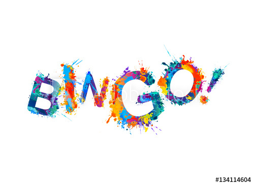 500x364 Bingo! Vector Splash Paint Inscription