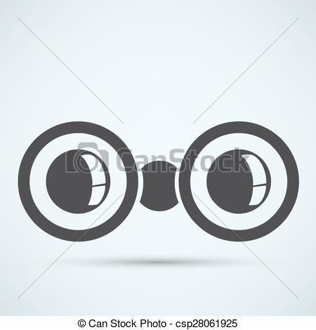 450x470 Binoculars Icon Vector Illustration