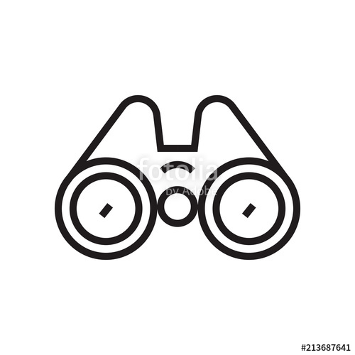 500x500 Binoculars Icon Vector Sign And Symbol Isolated On White
