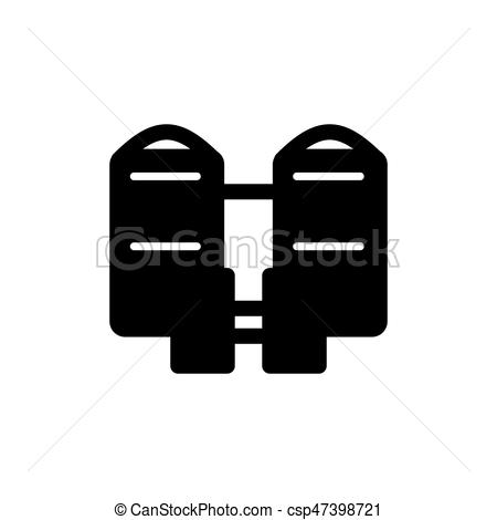 450x470 Illustration Of Binoculars Icon On White Background. Vector Eps 10.