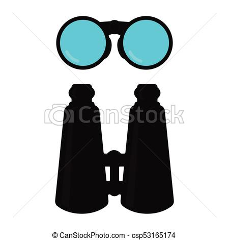 450x470 Binoculars Isolated On White Background. Binoculars Icon, Set With