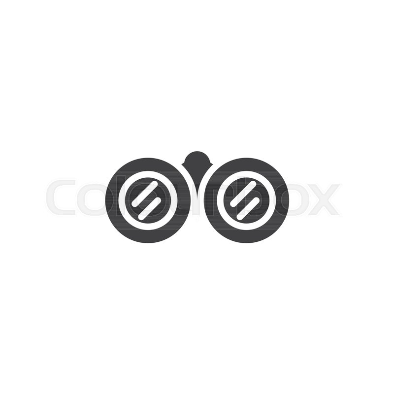 800x800 Binoculars Vector Icon. Filled Flat Sign For Mobile Concept And