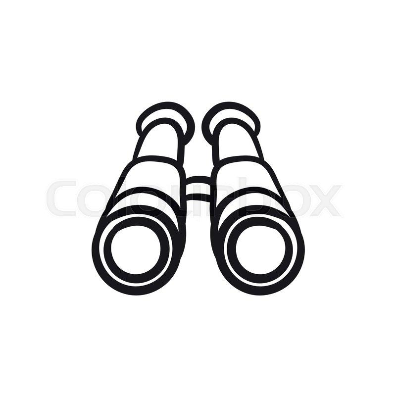 800x800 Binoculars Vector Sketch Icon Isolated On Background. Hand Drawn