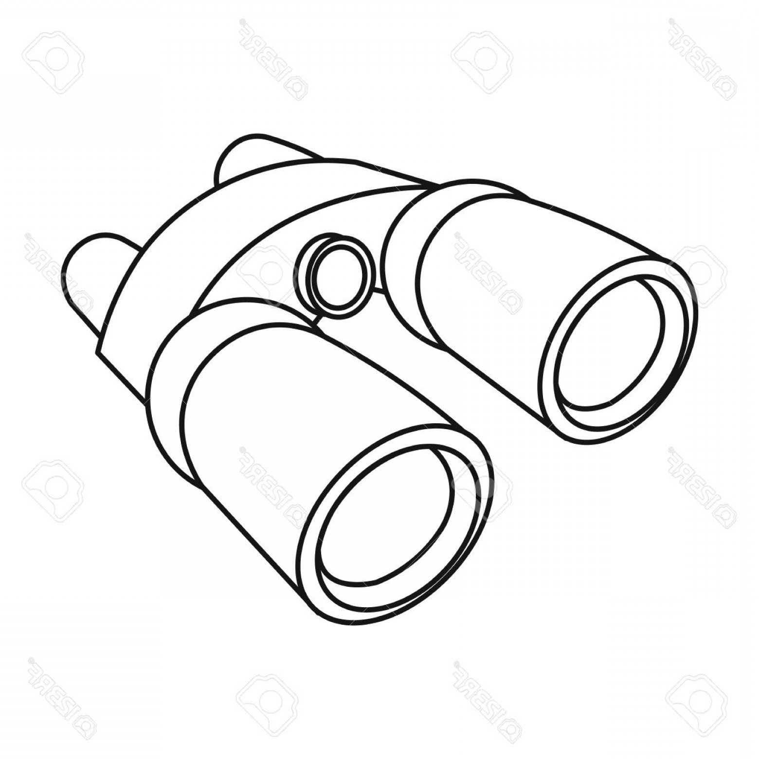 1560x1560 Photostock Vector Binoculars Icon In Outline Style Isolated On