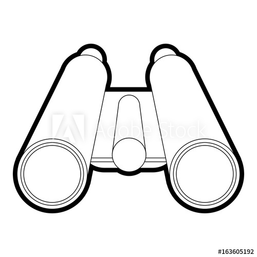 500x500 Binoculars Vector Illustration