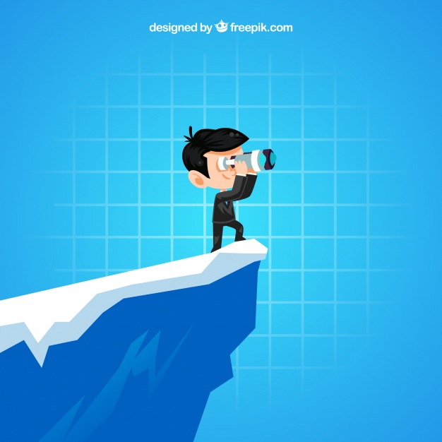 626x626 Businessman With Binoculars Vector Free Download