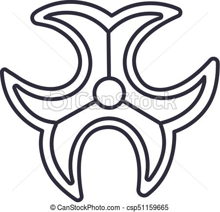 450x434 Biohazard Sign Vector Line Icon, Sign, Illustration On Background