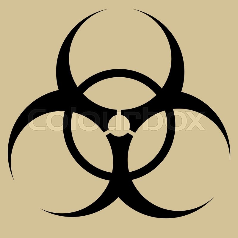 800x800 Biohazard Symbol Vector Sign Isolated Eps 10 Vector Illustration