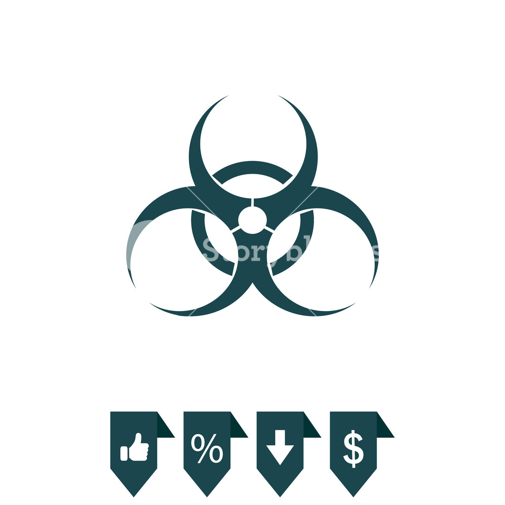 1000x1000 Biohazard Symbol. Vector Sign Isolated Royalty Free Stock Image