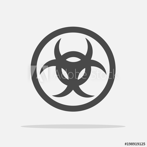 500x500 Biohazard Sign Vector Icon
